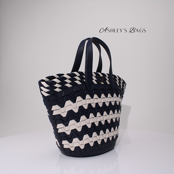 Kate Spade Zigzag Woven Leather Small Tote - Picture 4 of 10